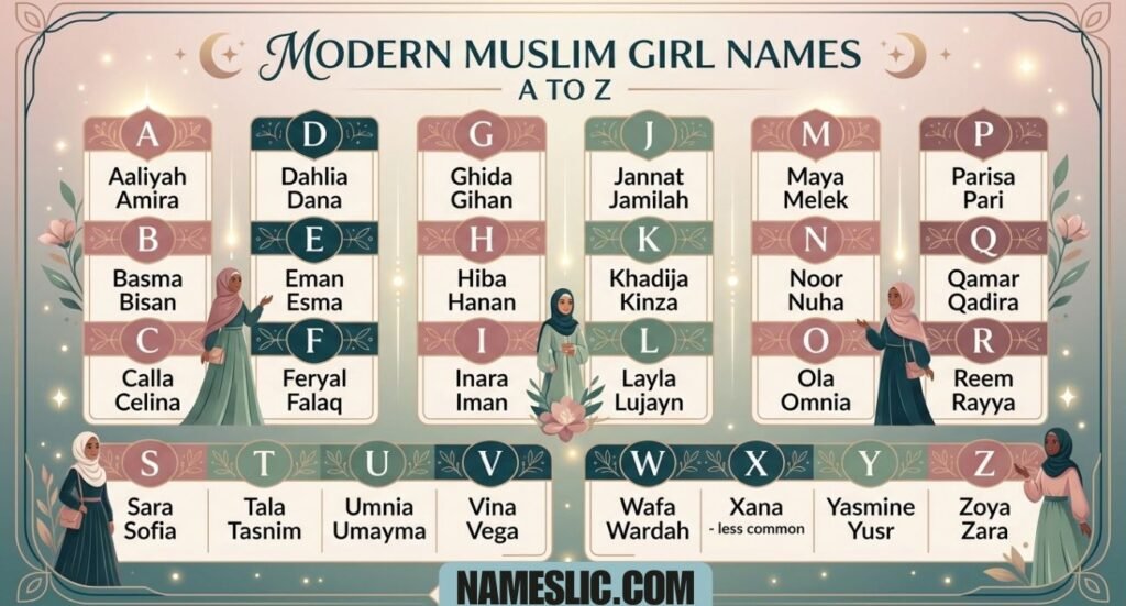 Modern Muslim Girl Names A to Z