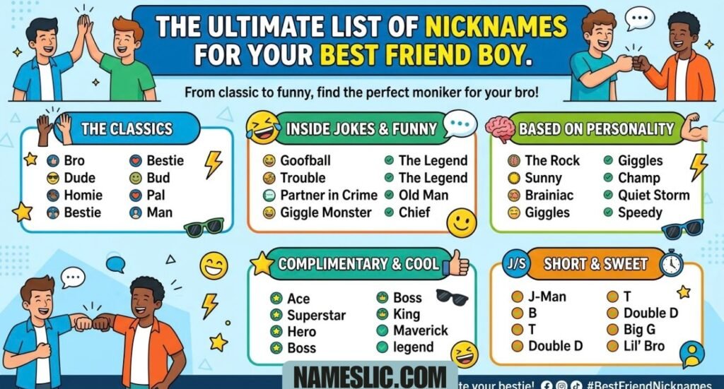 Nicknames for Best Friend Boy