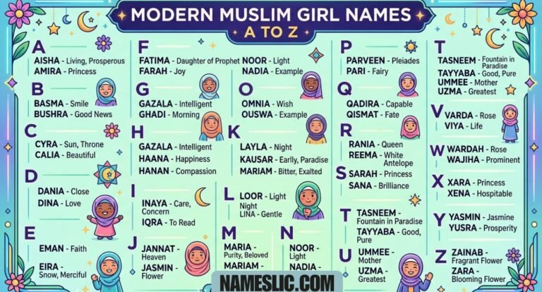 Modern Muslim Girl Names A to Z