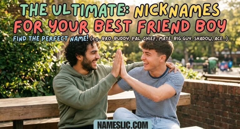 Nicknames for Best Friend Boy